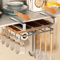Stainless Steel DoubleLayer Under Cabinet Storage Rack For Cutting Boards And Dishes 2