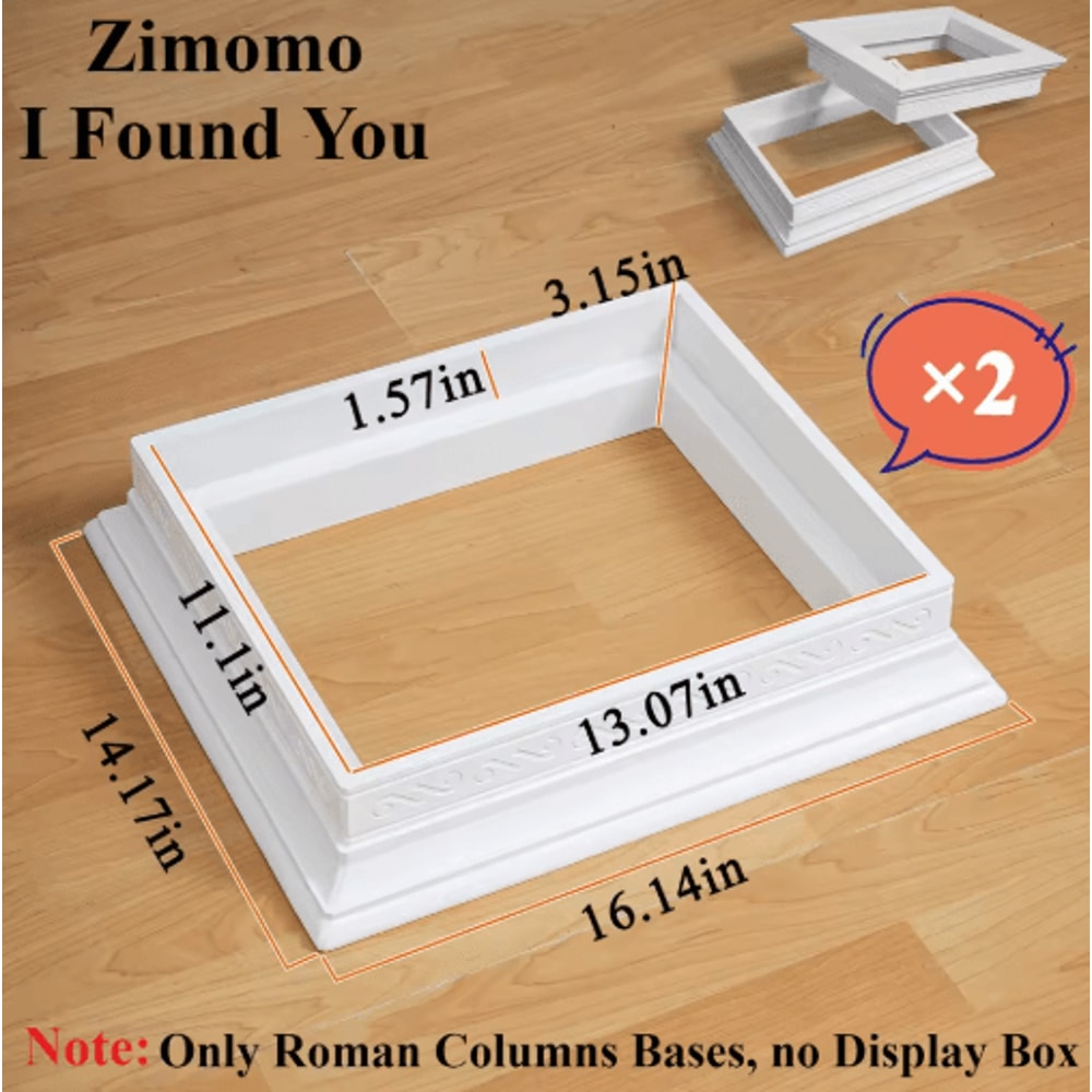 2Piece Roman Column Doll Display Stand Set For LABUBU And ZIMOMO 1