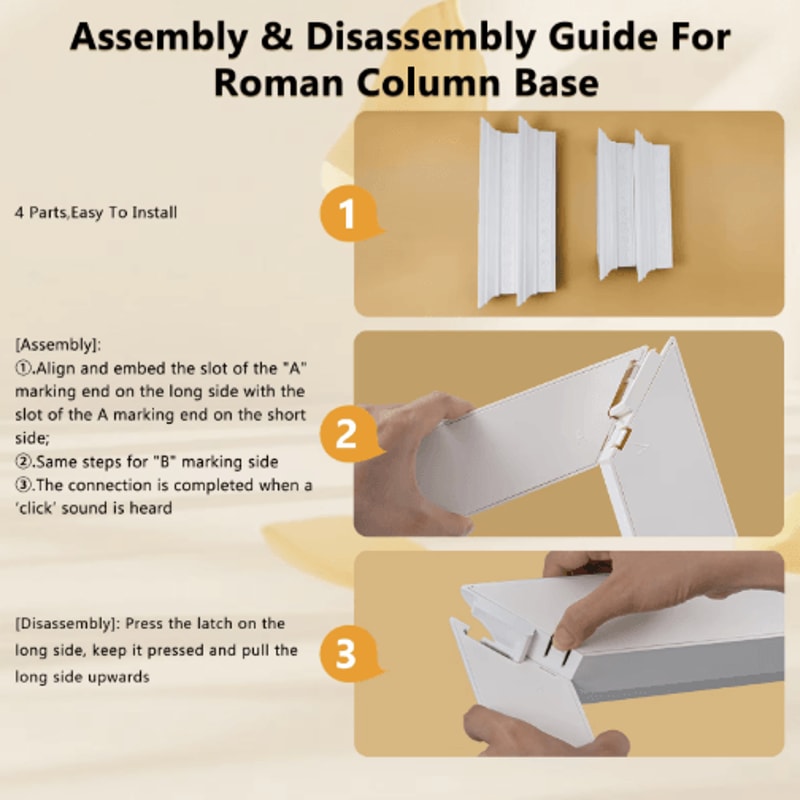 2Piece Roman Column Doll Display Stand Set For LABUBU And ZIMOMO 4