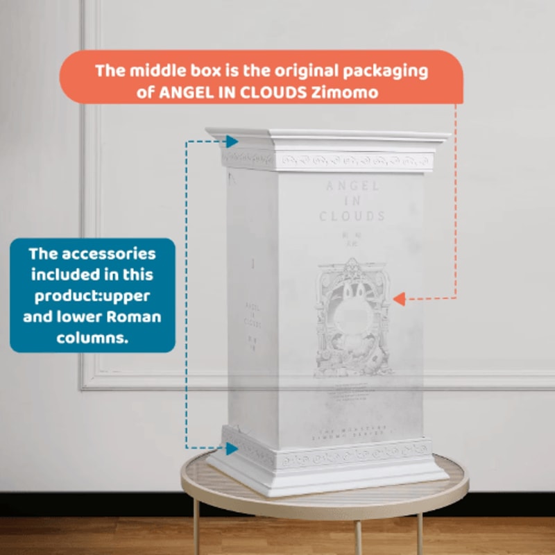 2Piece Roman Column Doll Display Stand Set For LABUBU And ZIMOMO 5