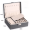 Double Layer PU Leather Jewelry Box With Lock And Ring Organizer 4