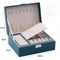 Double Layer PU Leather Jewelry Box With Lock And Ring Organizer 6