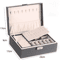 Double Layer PU Leather Jewelry Box With Lock And Ring Organizer 9