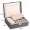 Double Layer PU Leather Jewelry Box With Lock And Ring Organizer 9
