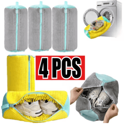 durable mesh shoe wash bag with zipper and cushioned interior