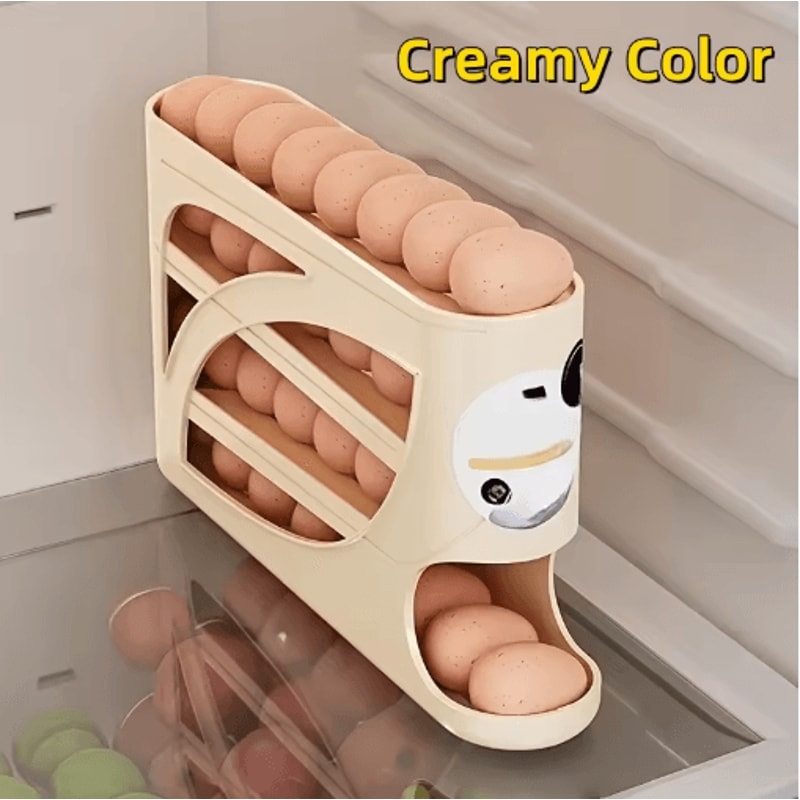 3Tier Rolling Egg Storage Container For Refrigerator Holds 24 Eggs 1