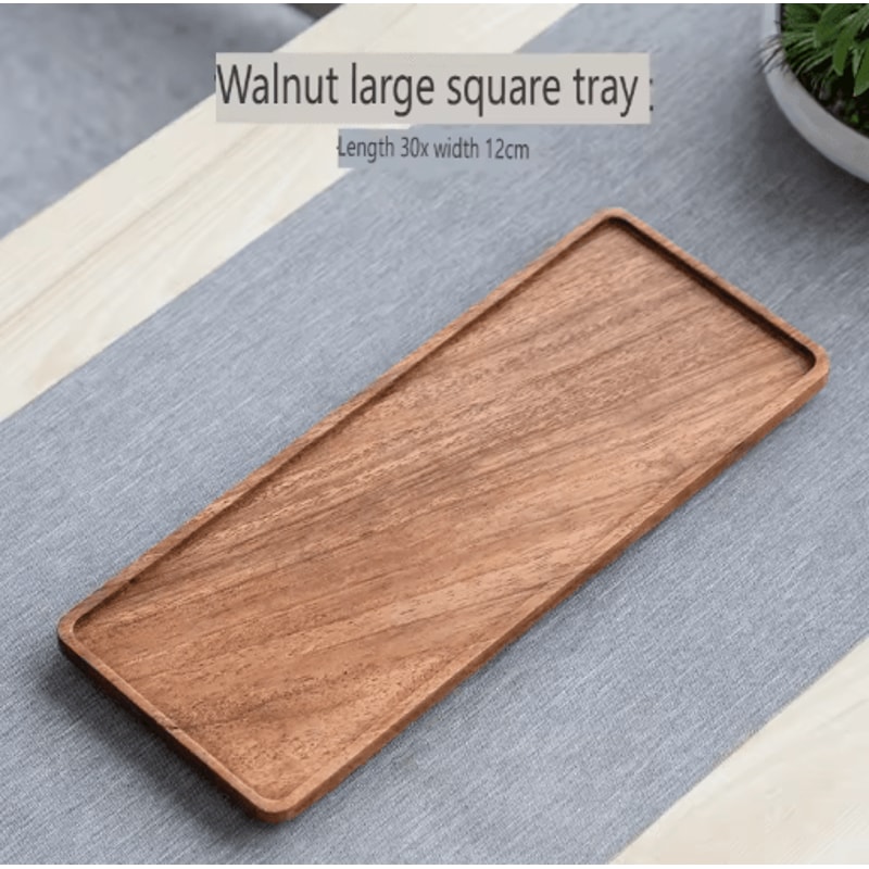 Acacia Wood Rectangular Serving Tray And Long Charcuterie Board 2