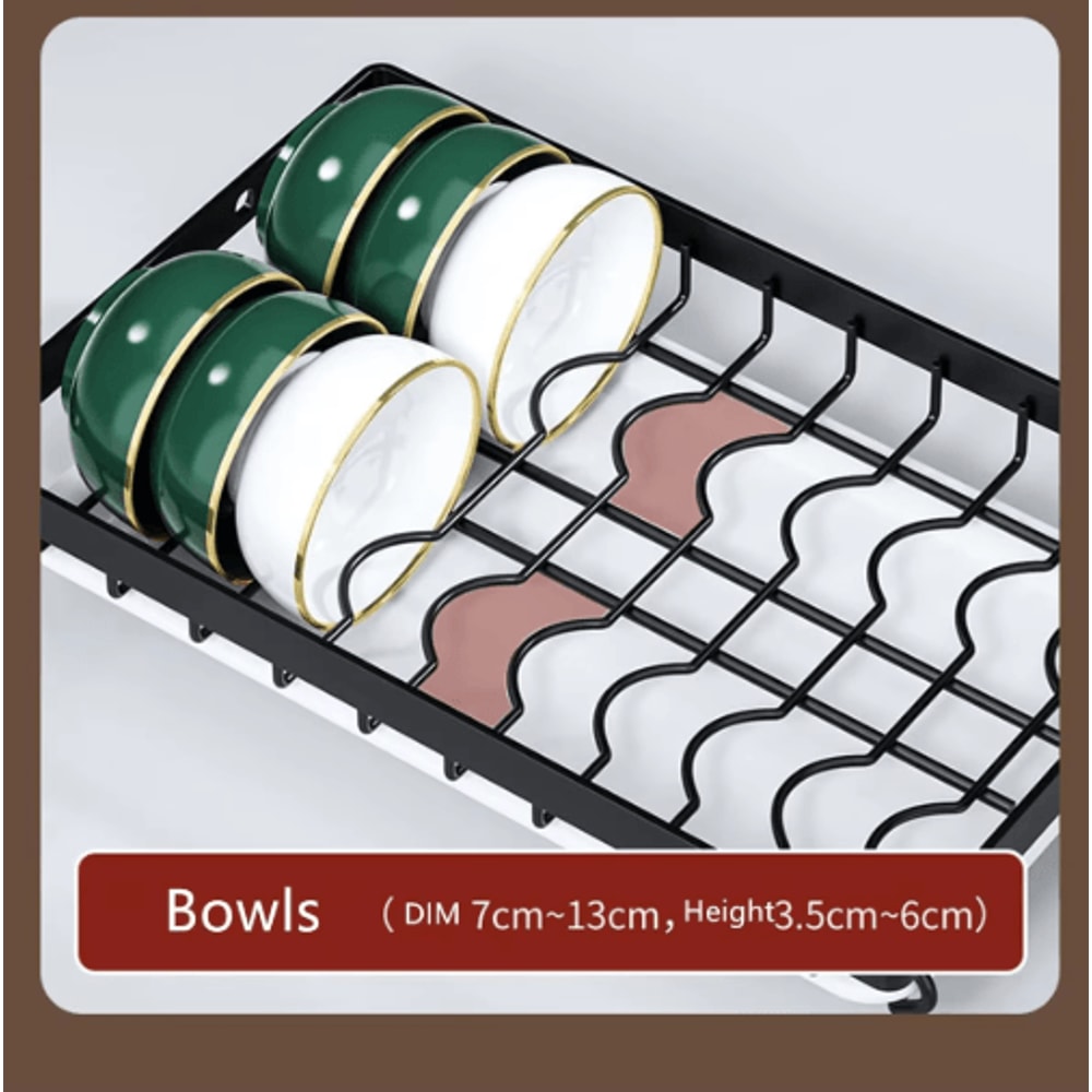 3 Tier Kitchen Countertop Dish Rack With Large Capacity Drainer 4