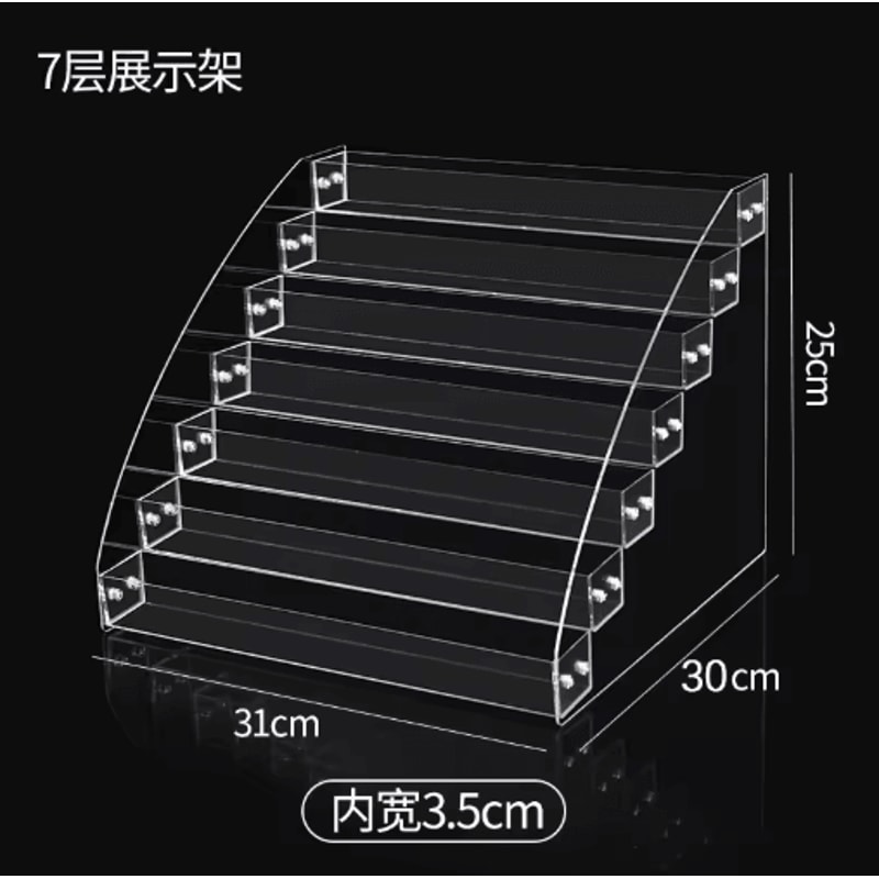 Clear Acrylic MultiLayer Nail Polish Display Stand With Drawer 1