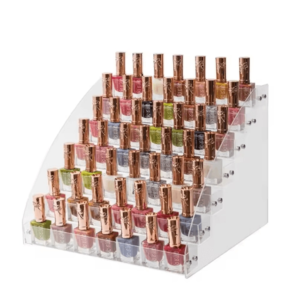 Clear Acrylic MultiLayer Nail Polish Display Stand With Drawer 5