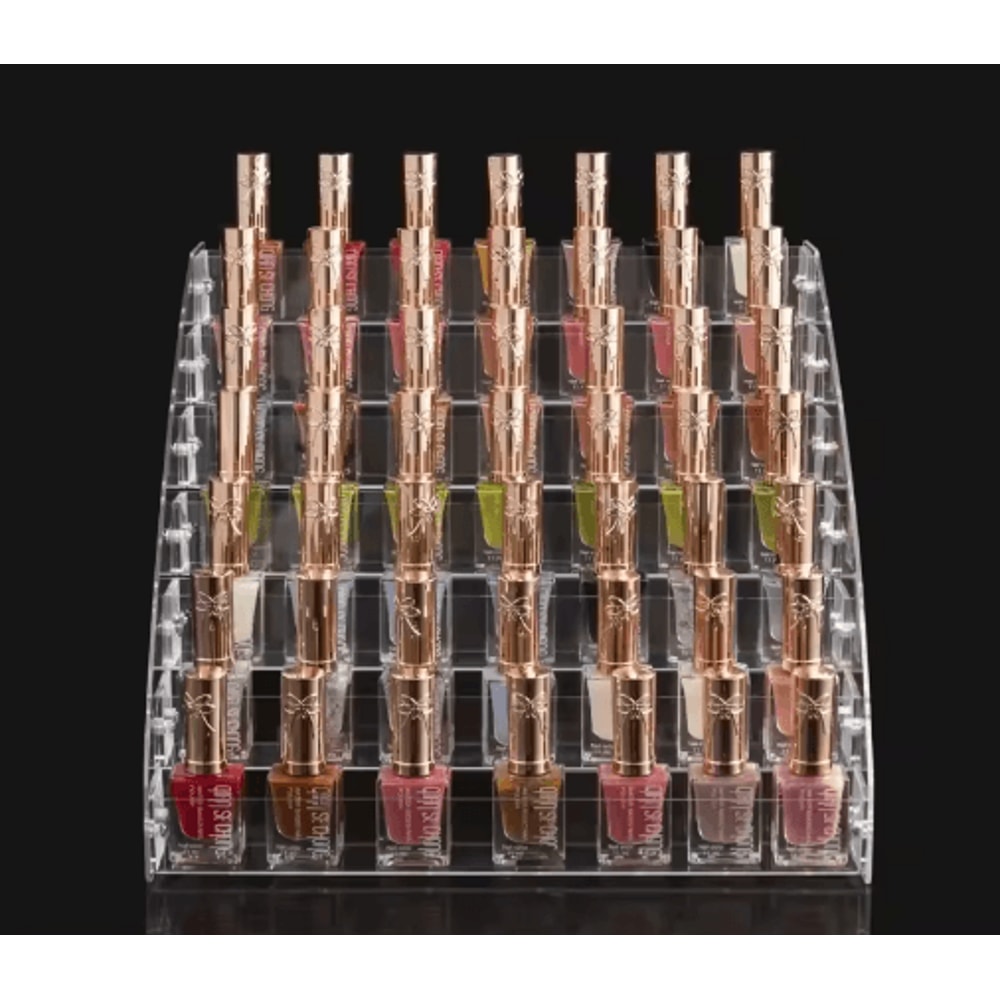 Clear Acrylic MultiLayer Nail Polish Display Stand With Drawer 6