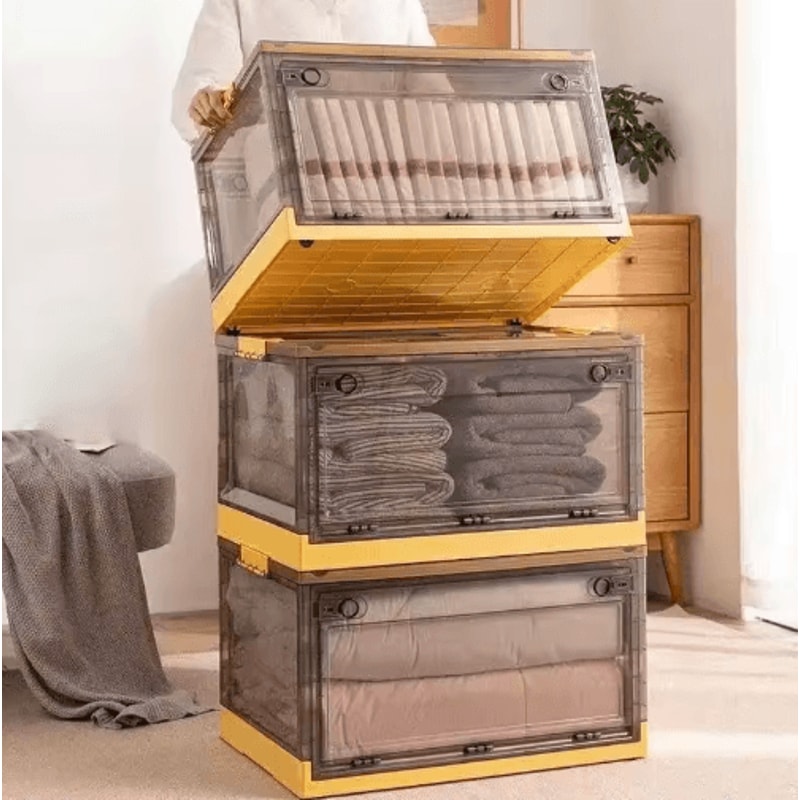 Foldable Transparent Storage Trunk Large Capacity Clear Clothes Organizer 2