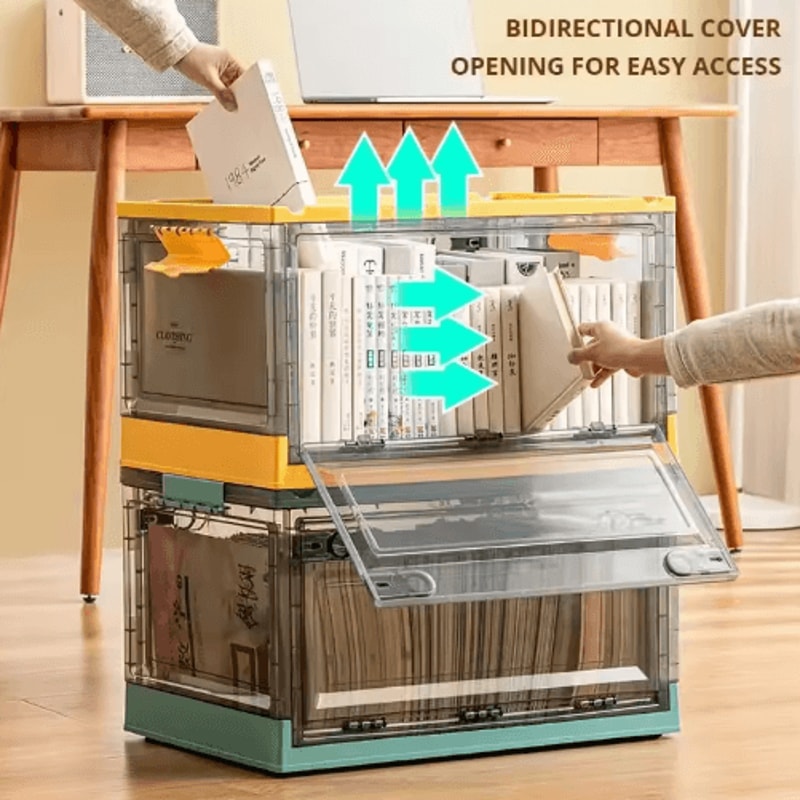 Foldable Transparent Storage Trunk Large Capacity Clear Clothes Organizer 3