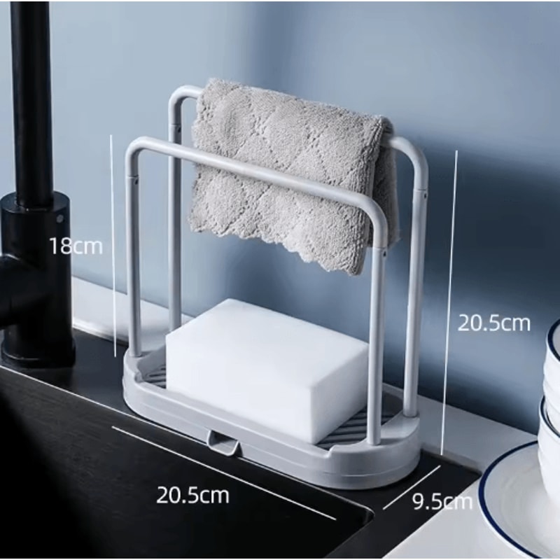 Kitchen Sink Drain Storage Basket For Sponge And Rag Organization 7