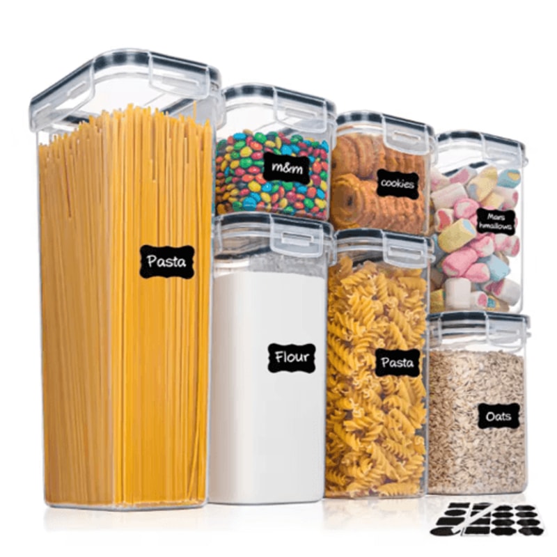 7Piece Airtight Food Storage Container Set With Labels And Pen 1