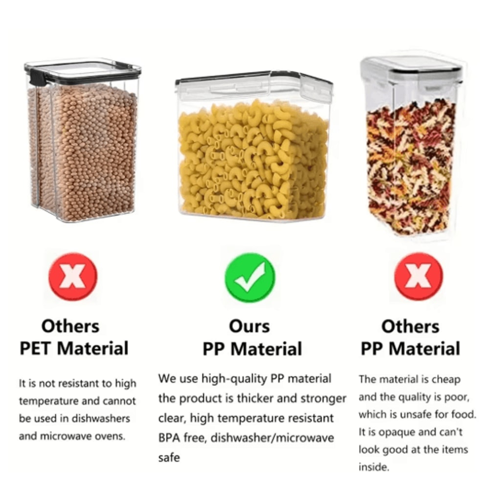 7Piece Airtight Food Storage Container Set With Labels And Pen 2