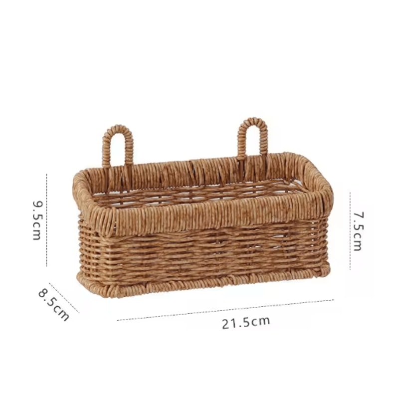 Wall Mounted Rattan Style Fruit And Vegetable Hanging Basket 4