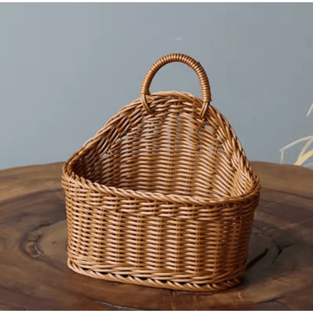 Wall Mounted Rattan Style Fruit And Vegetable Hanging Basket 8