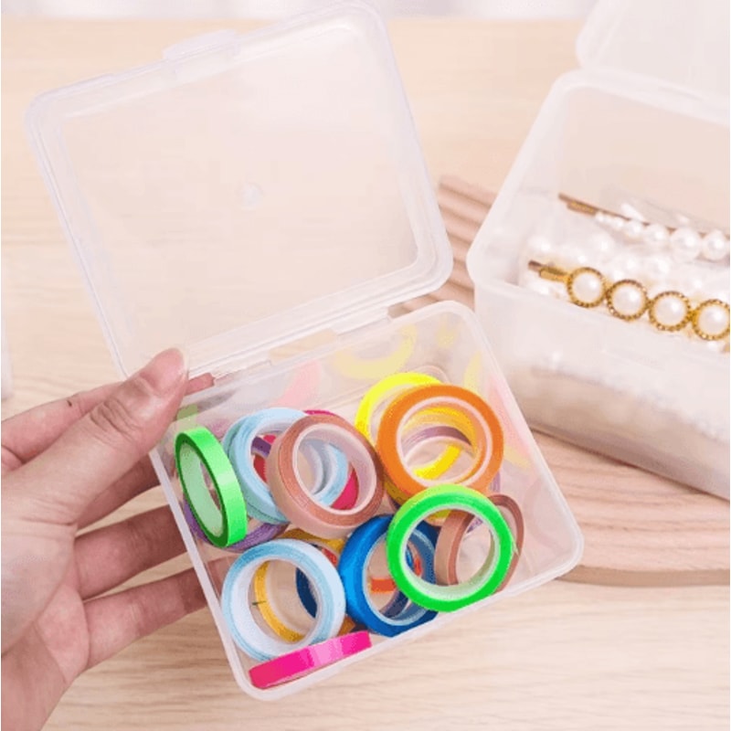 MultiPurpose Clear Rectangular Storage Case For Jewelry And Stationery 9