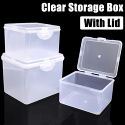 multi-purpose clear rectangular storage case for jewelry and stationery