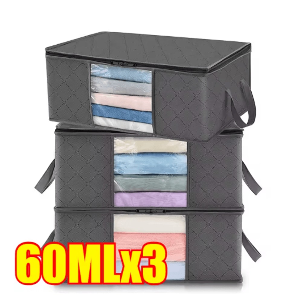 Foldable Closet Clothes And Blanket Storage Organizer Bag 2