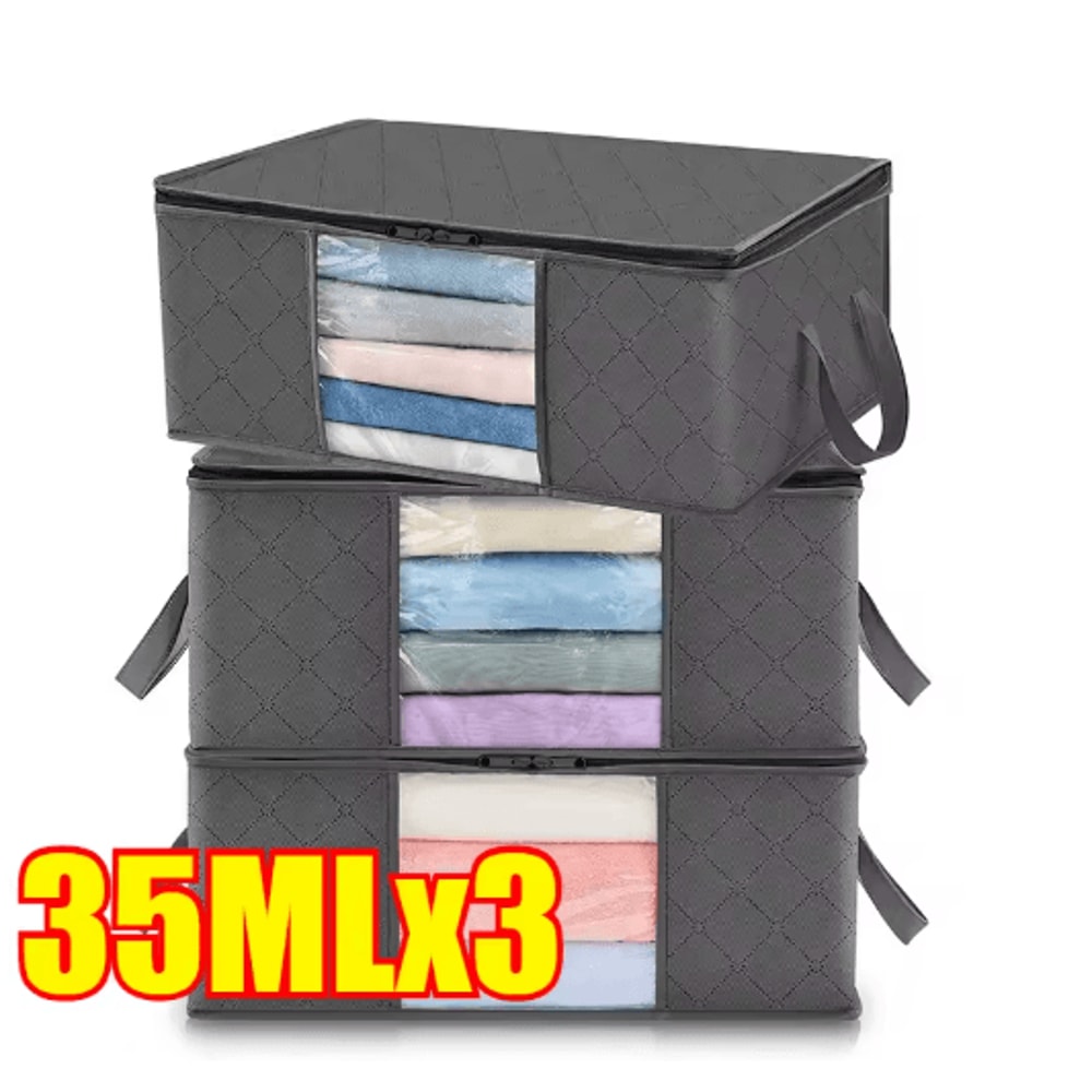 Foldable Closet Clothes And Blanket Storage Organizer Bag 3