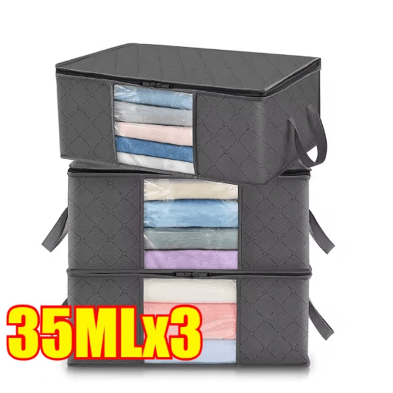Foldable Closet Clothes And Blanket Storage Organizer Bag 3