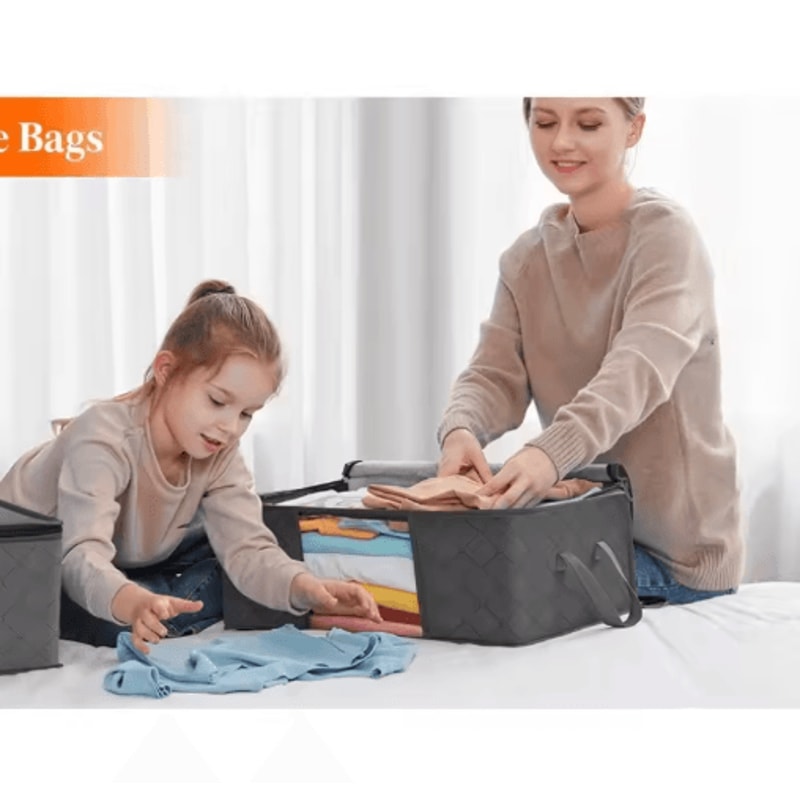 Foldable Closet Clothes And Blanket Storage Organizer Bag 8