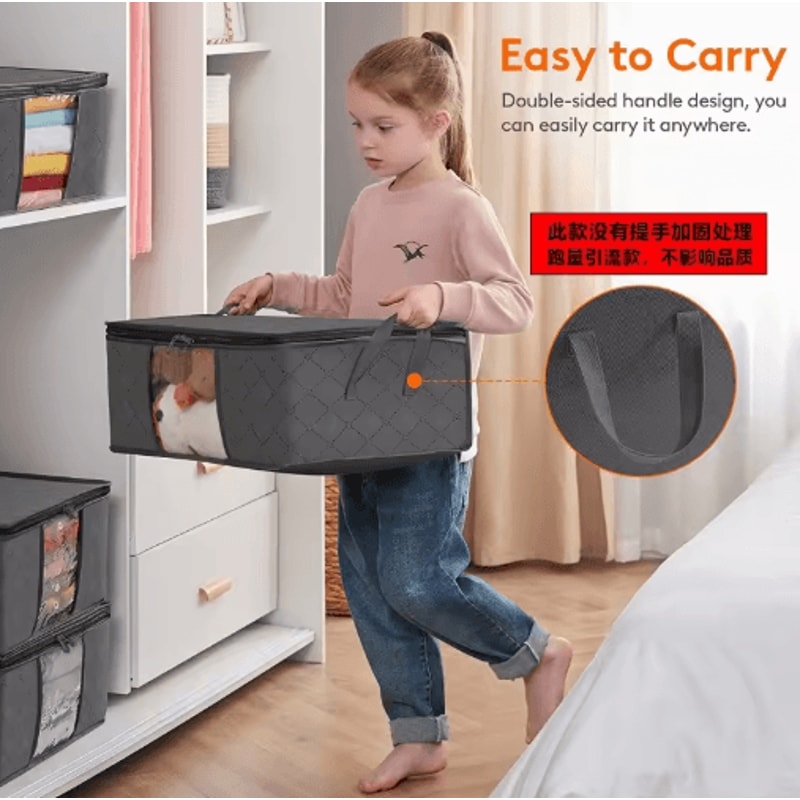 Foldable Closet Clothes And Blanket Storage Organizer Bag 9