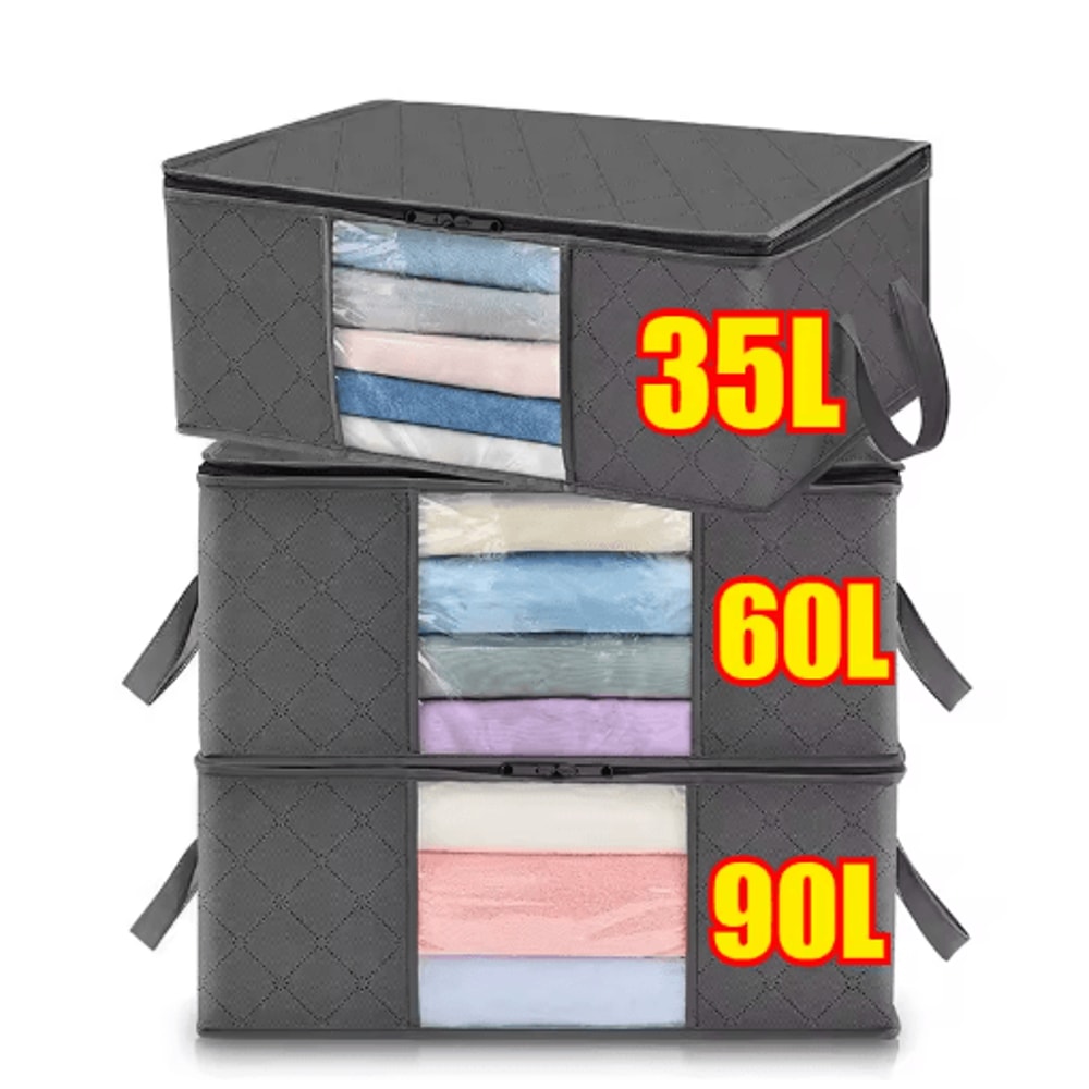 Foldable Closet Clothes And Blanket Storage Organizer Bag 11