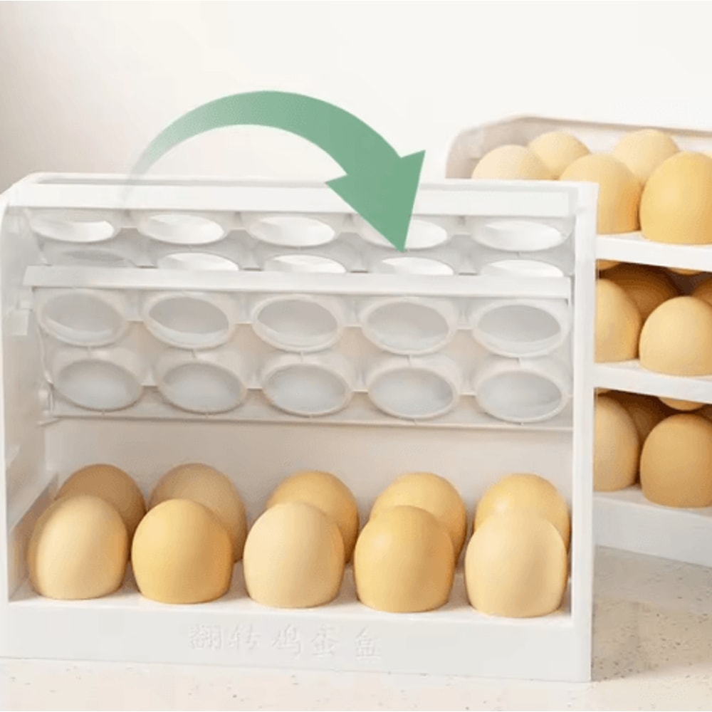 3 Layer Egg Rack 30 Egg Kitchen Countertop And Refrigerator Organizer 2