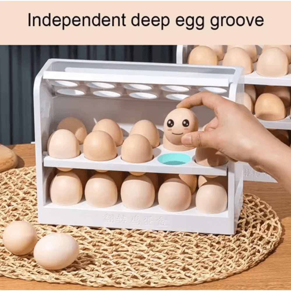 3 Layer Egg Rack 30 Egg Kitchen Countertop And Refrigerator Organizer 6