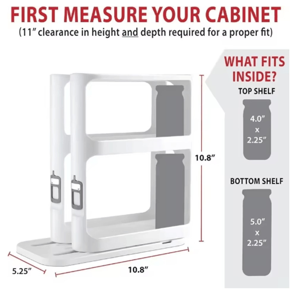 360 PullOut Rotating Spice Rack MultiLayer Kitchen Cabinet Organizer 5