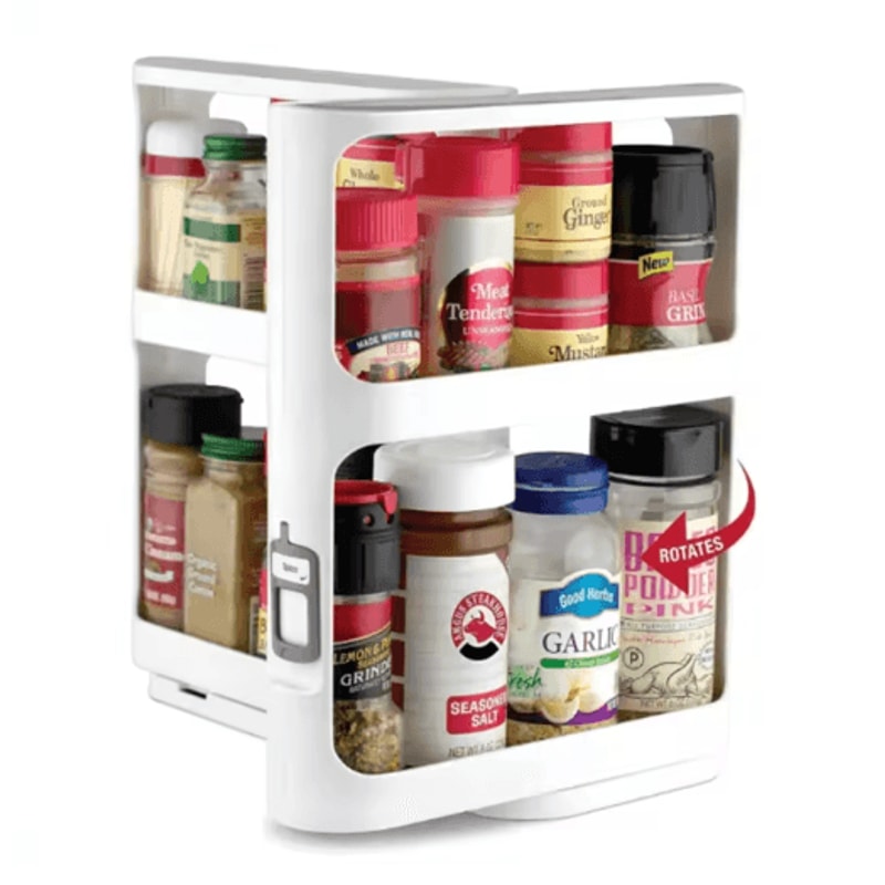 360 PullOut Rotating Spice Rack MultiLayer Kitchen Cabinet Organizer 0