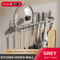 NoDrill Wall Mounted Kitchen Hook Rack With Storage Rail Organizer 1
