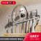 NoDrill Wall Mounted Kitchen Hook Rack With Storage Rail Organizer 2
