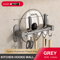 NoDrill Wall Mounted Kitchen Hook Rack With Storage Rail Organizer 3