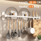 NoDrill Wall Mounted Kitchen Hook Rack With Storage Rail Organizer 14