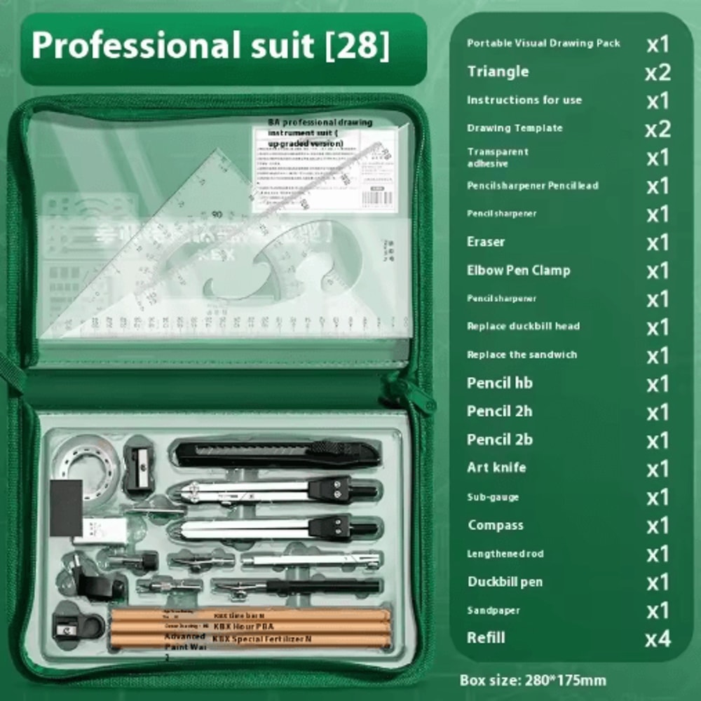 Professional Geometry Set For College Engineering Technical Drawing 2