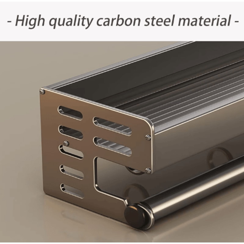 Wall Mount Utensil Holder Multifunctional Spice Organizer Shelf With Hooks 11