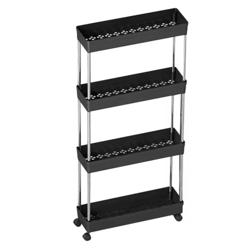 MultiLayer Floor Standing Kitchen Rack With Microwave Storage Shelf 2