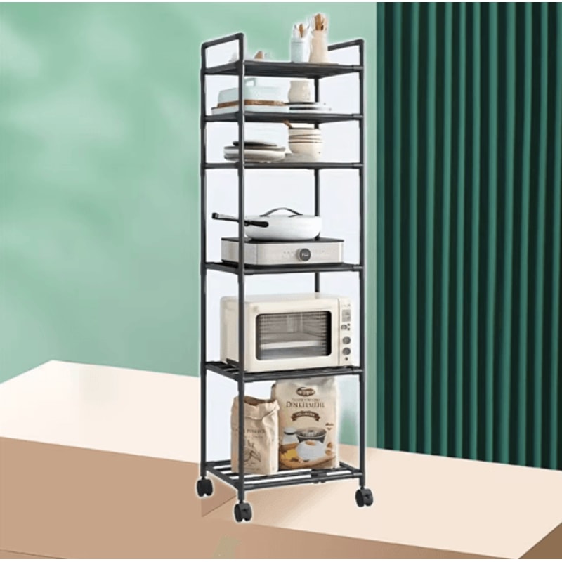 MultiLayer Floor Standing Kitchen Rack With Microwave Storage Shelf 15