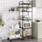MultiLayer Floor Standing Kitchen Rack With Microwave Storage Shelf 0