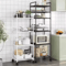MultiLayer Floor Standing Kitchen Rack With Microwave Storage Shelf 0