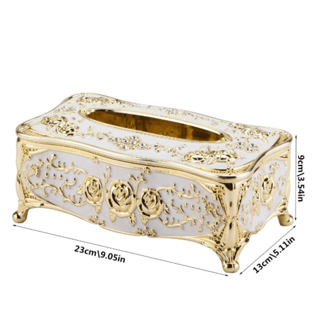 European Style Luxury Tissue Storage Box For Home Hospitality 10