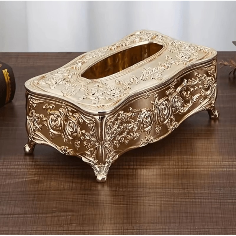 European Style Luxury Tissue Storage Box For Home Hospitality 9
