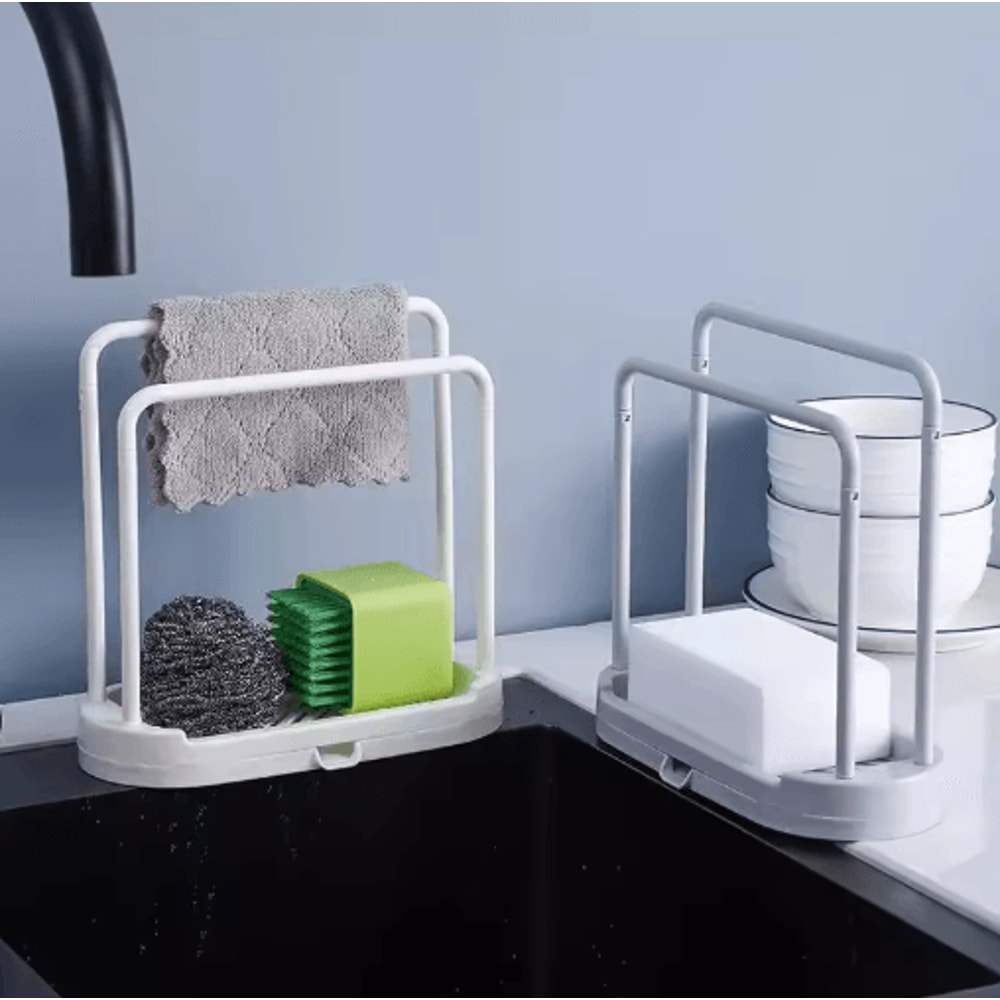 Detachable Kitchen Dishcloth Holder Sink Sponge Storage Rack 3