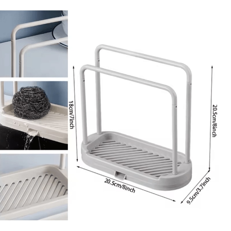 Detachable Kitchen Dishcloth Holder Sink Sponge Storage Rack 4