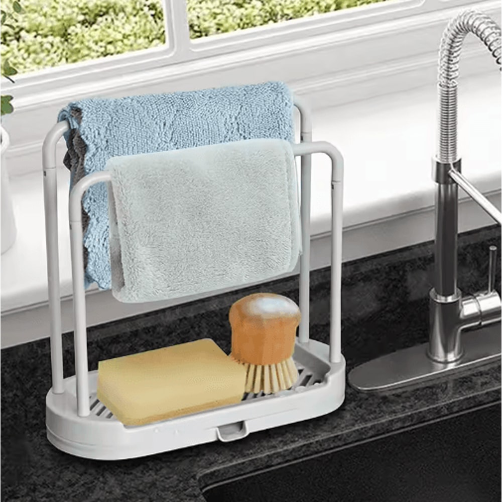 Detachable Kitchen Dishcloth Holder Sink Sponge Storage Rack 6