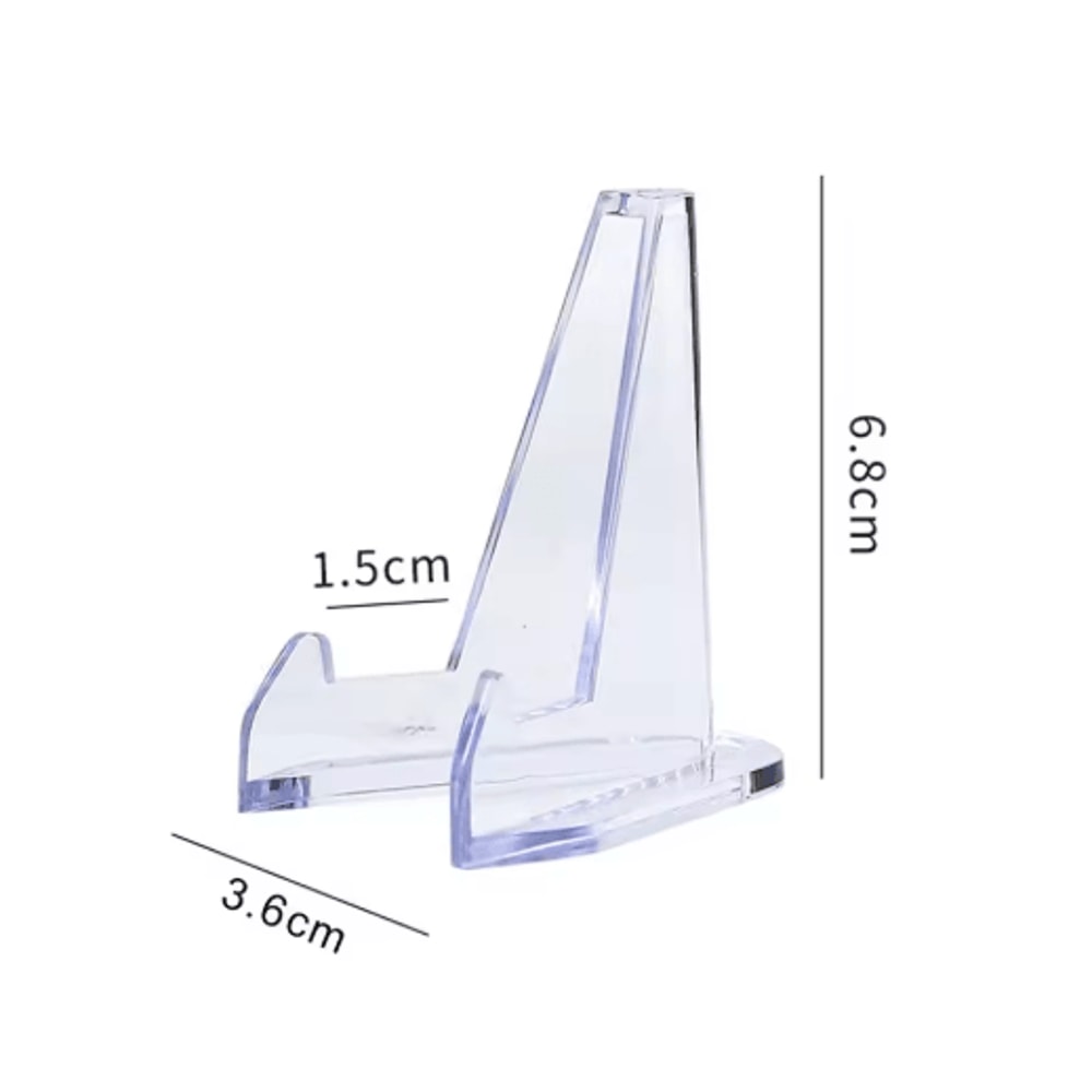 10Piece Clear Acrylic Coin Display Stand Easel Set 1
